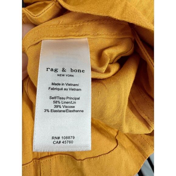 Rag and Bone Hannah Crop Coat Jacket Sunflower Yellow Size XS Oversized Snap - Picture 3 of 3